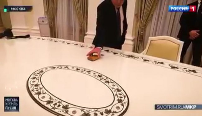 Видео: Шавкат Мирзиёев билан учрашув давомида Владимир Путиннинг столидаги “сирли тугма” нима учун кераклиги маълум қилинди