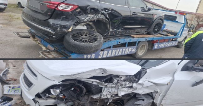 В Мирабадском районе пострадал водитель китайской иномарки, после столкновения с автомобилем Cobalt