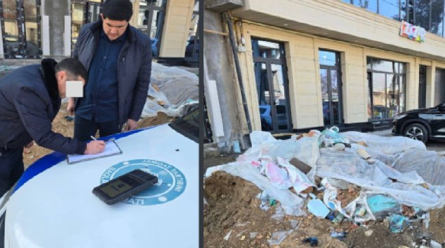 В Алмазарском районе к ответственности был привлечён гражданин, создавший свалку из строймусора