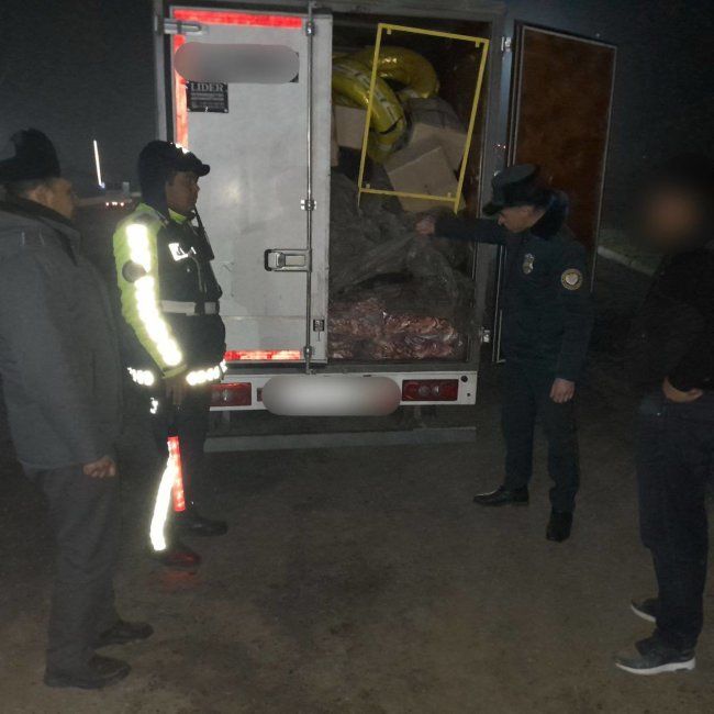 Две тонны непригодного к употреблению мяса пытались перевезти из Намангана в Самарканд