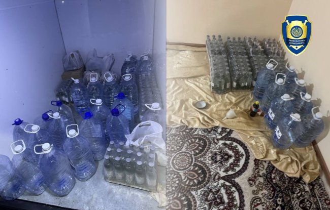 Тысячи бутылок палёной водки удалось изъять из оборота в Хорезме и Самарканде