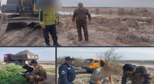 Более 30 млн сумов штрафа выплатят злоумышленники, уничтожающие реку Сурхан