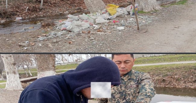 Житель Ташкентской области решил навредить природе, оставив строительный мусор в неположенном месте
