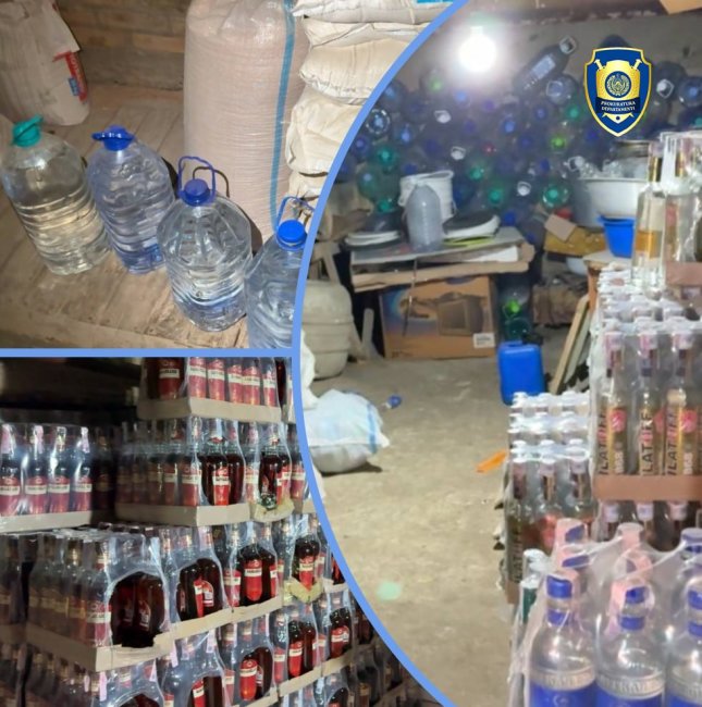 Более 5 тыс. бутылок самодельной водки изъяли из магазина в Самаркандском районе