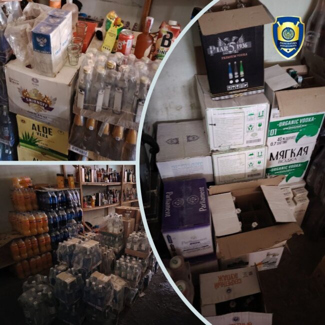 Более 2 тыс. бутылок контрафактного алкоголя изъяли на одном из рынков Самаркандской области