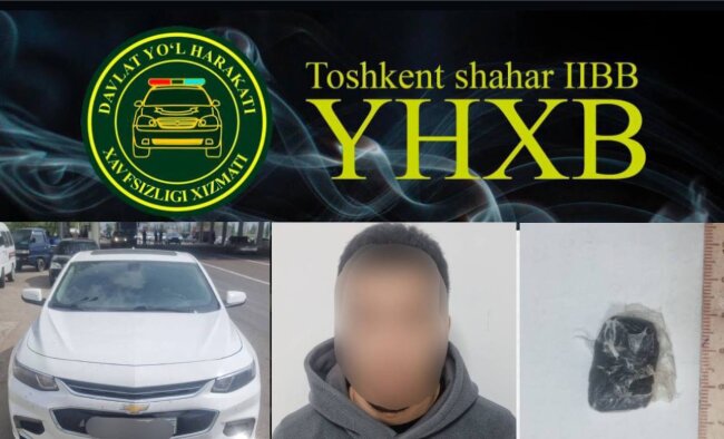 На территории Бектемирского района сотрудники ДПС выявили наркотики у пассажира автомобиля Malibu-2