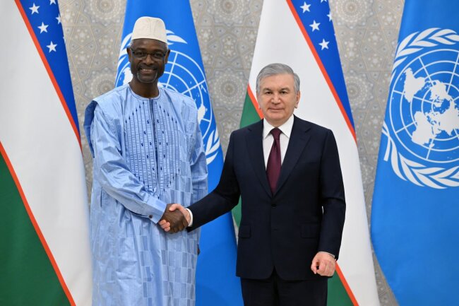 Шавкат Мирзиёев в Самарканде провёл встречу с Ибрахимом Тиау