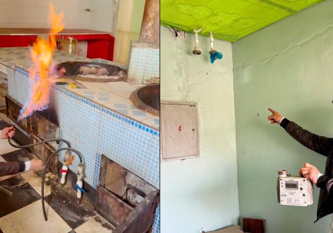 В Самаркандской области кафе было подключено к газоснабжению водопроводными пластиковыми трубами