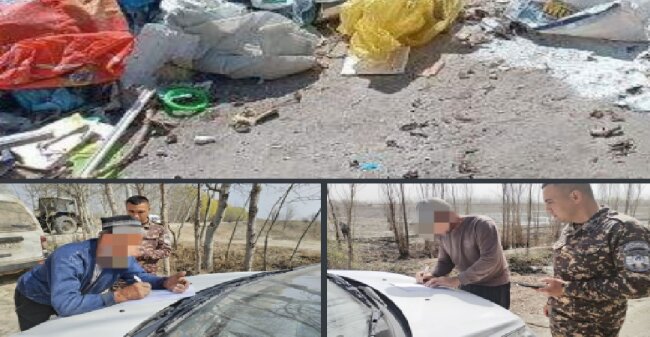 В Багдадском районе оштрафованы трое граждан, которые выбрасывали мусор в неположенном месте