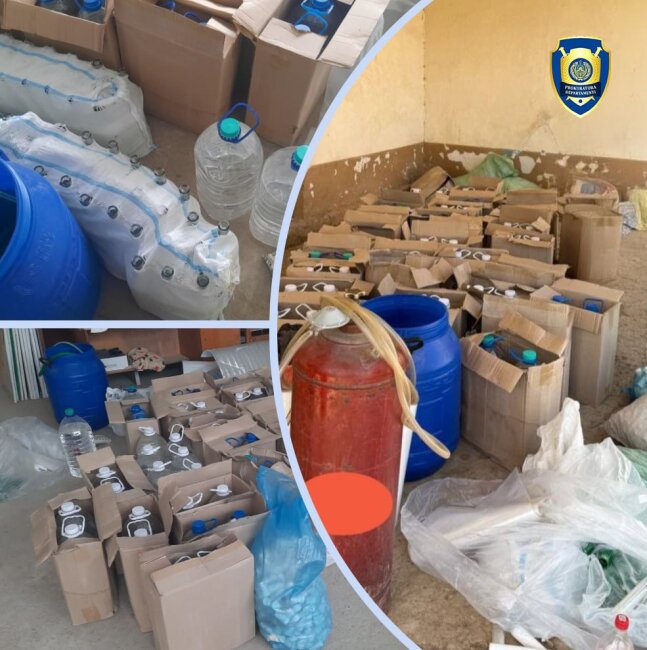 В Кашкадарье выявлен подпольный цех, в котором производили опасный для человека алкоголь