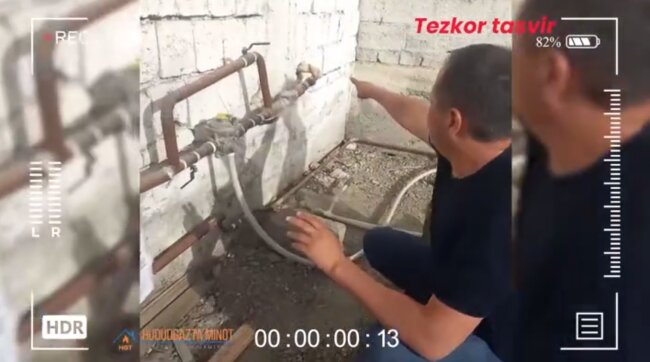 В Самарканде на предприятии крали природный газ при помощи шланга