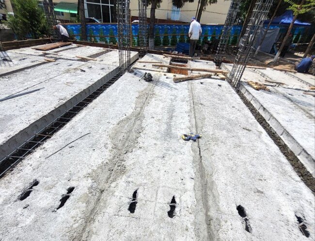 При строительстве здания на территории Наманганского филиала онкодиспансера выявлены нарушения