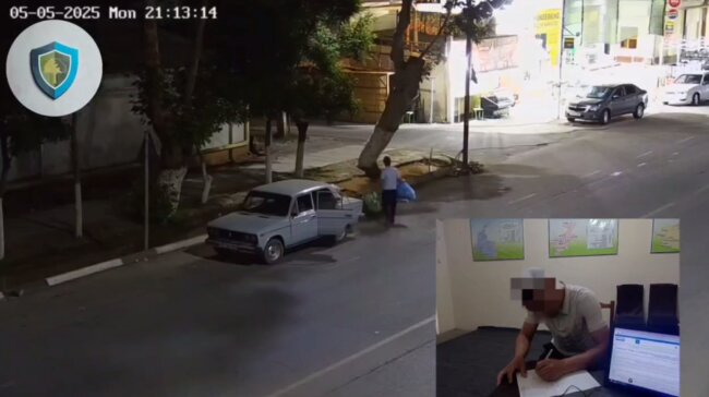 В Ферганской области наказан водитель автомобиля «ВАЗ-2106», который выбросил мусор на обочине дороги