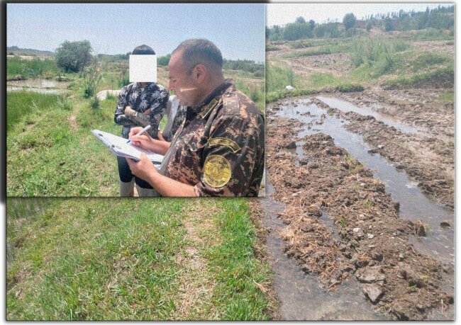 На территории природной охраняемой территории в Андижанской области мужчина самовольно занимался земледелием