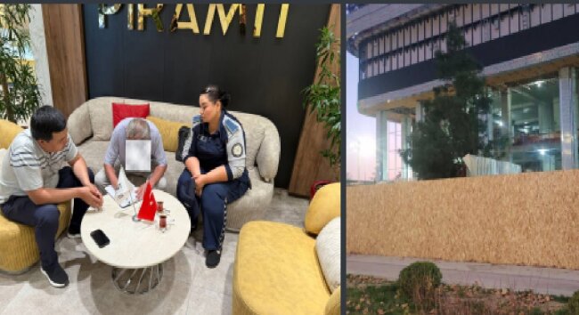 Рядом с одной из строительных площадок Яккасарайского района уничтожили ёлку