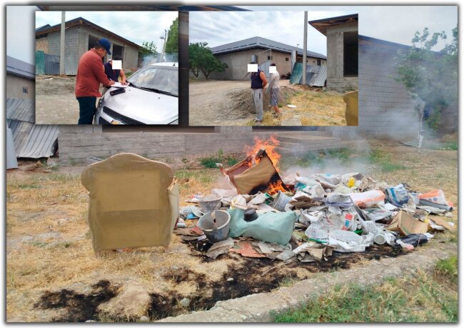 В Андижане мужчина со своим сыном сжигали старую мебель и бытовые отходы