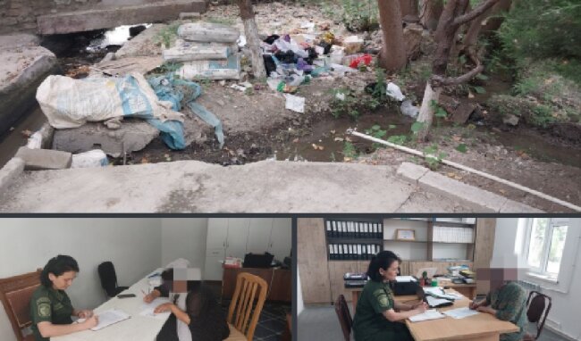 В Ферганской области оштрафовали руководителей учреждений, на территории которых не было мусорных баков