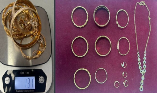 Пассажирка авиарейса «Стамбул-Ташкент» пыталась незаконно ввезти в страну 131гр. драгоценностей