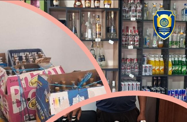 В Денау выявлен магазин, в котором торговали контрафактным алкоголем