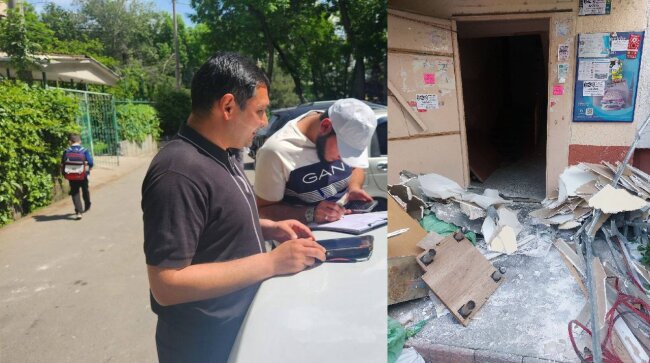 В Юнусабадском районе мужчина из-за ремонта в своей квартире превратил подъезд в свалку