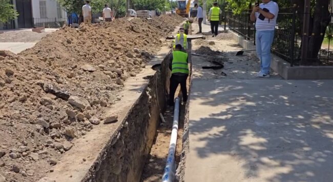 В Сергелийском районе начались работы по реконструкции сетей питьевого водоснабжения