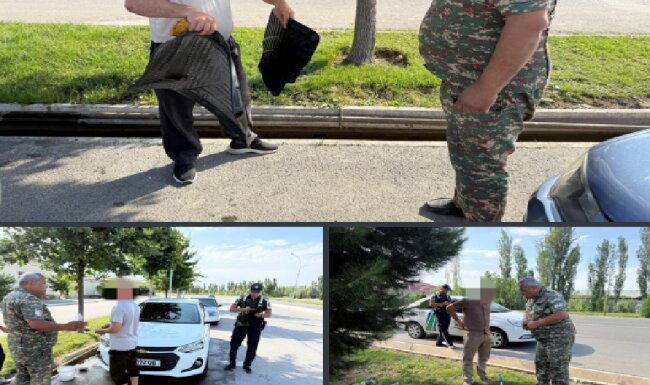 В Фергане экопатруль вышел на борьбу с мойкой машин в неположенном месте