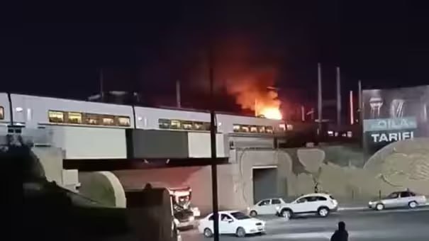 В Ташкенте загорелся маневровый тепловоз скоростного поезда «Afrosiyob»