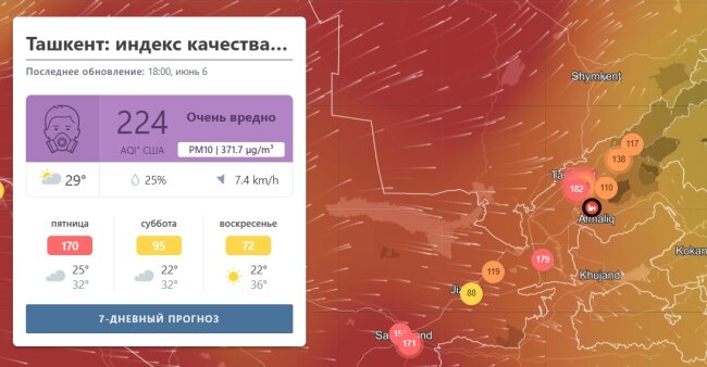 Ташкент вновь стал лидером среди самых загрязнённых городов мира