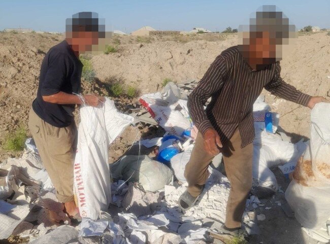 В Кашкадарье двое мужчин самовольно устроили свалку мусора