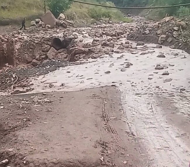 Обильные осадки в Сурхандарье привели к сходу селя