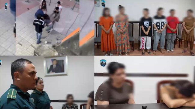 В Навои взрослые девушки подрались с несовершеннолетними девочками