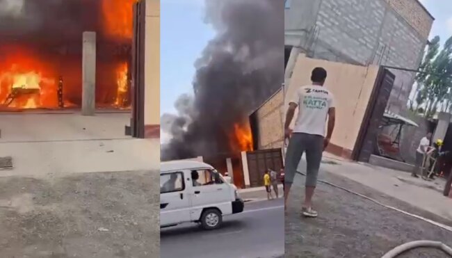 В Асакинском районе во время пожара погиб сотрудник автосервиса