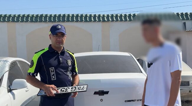 Эпичную погоню в Термезе устроил водитель без прав на автомобиле своей матери