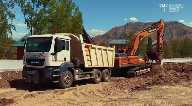 В Чимгане завершается реконструкция автомобильной дороги