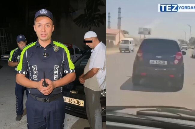 В Самарканде наказали водителя автомобиля «Spark», который не пропускал карету скорой помощи