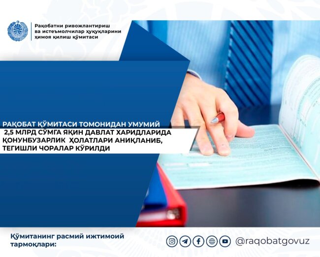 В нескольких регионах Узбекистана пресекли проведение госзакупок с нарушениями