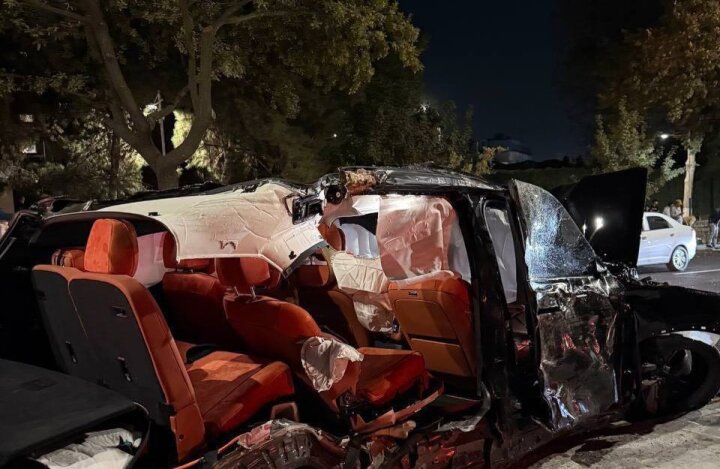 В Ташкенте китайский премиум автомобиль разлетелся на части после ДТП