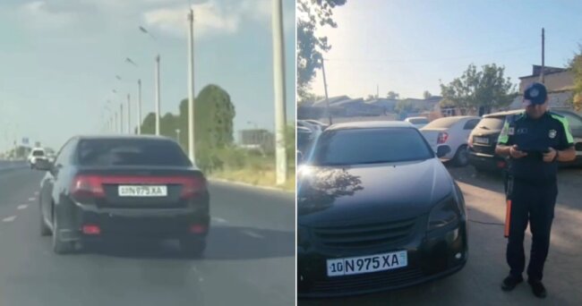 В Ташкентской области выявили дорожного хулигана без прав, ему назначили огромный штраф