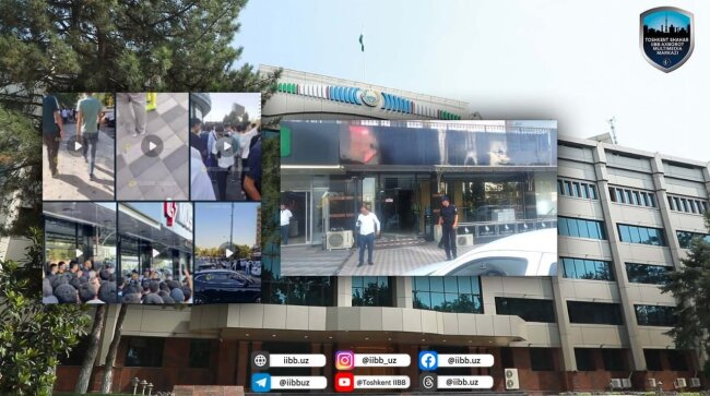 В Ташкенте мужчины массово собрались у магазина спортпитания за бесплатной раздачей