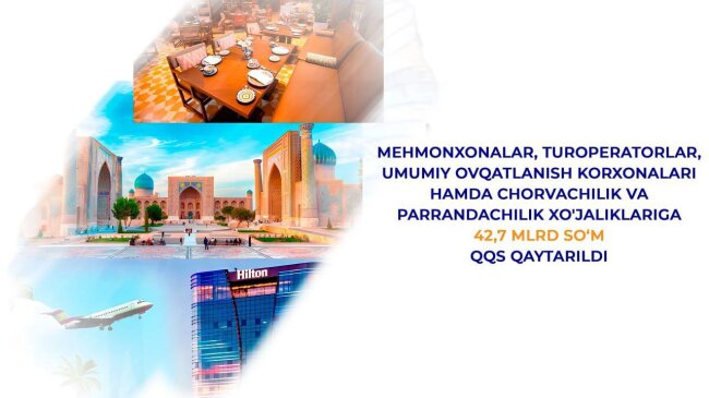 42,7 млрд сумов НДС вернули некоторым организациям Узбекистана