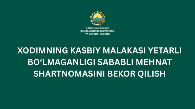 Можно ли в Узбекистане уволить сотрудника за несоответствие занимаемой должности?
