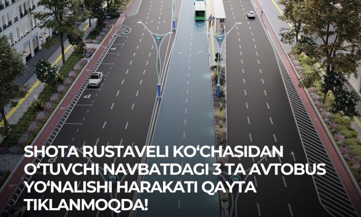 Три автобусных маршрута возвращаются на центральную полосу Шота Руставели