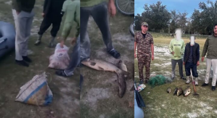 На территории Ташморя браконьер ловил рыбу при помощи остроги