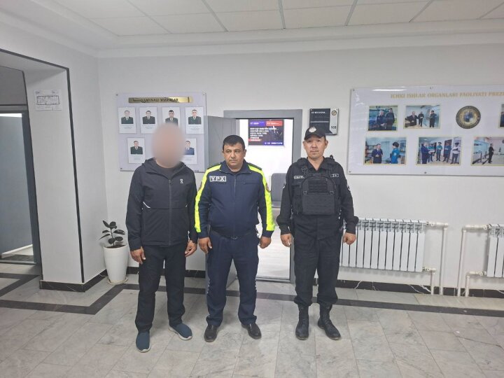 Сотрудники ДПС задержали разыскиваемого преступника в Ташкентской области