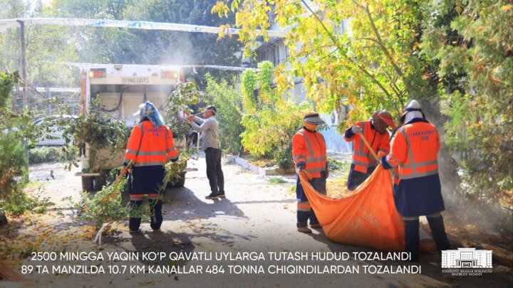 8 000 коммунальщиков и 900 машин задействованы в очистке Ташкента