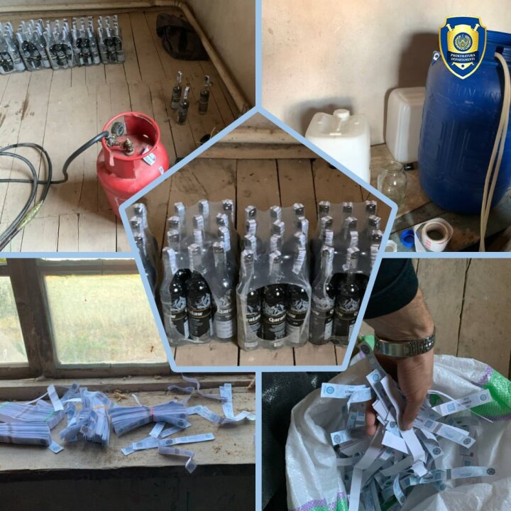 В Каракалпакстане вывили подпольный цех по производству алкоголя