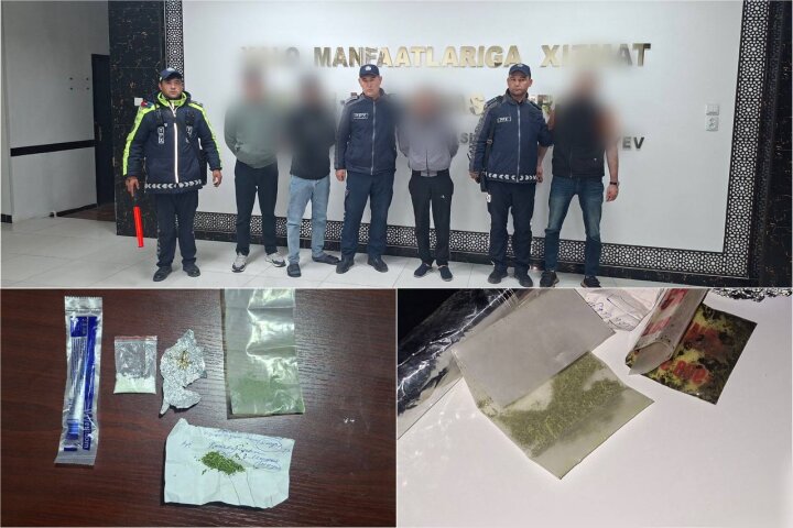 У компании людей в Нурафшане выявили наркотики