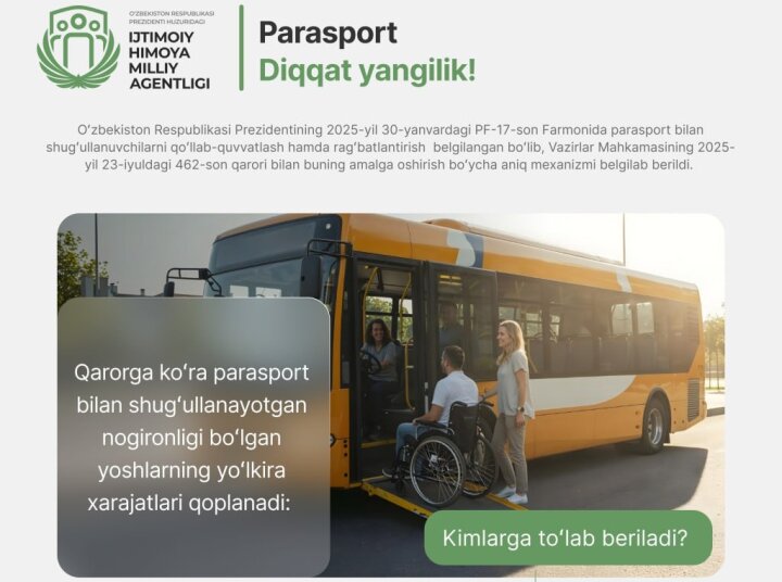 Молодые параспортсмены Узбекистана получат государственную поддержку