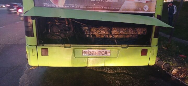 Инцидент в Ташкенте: дым из автобуса оказался паром