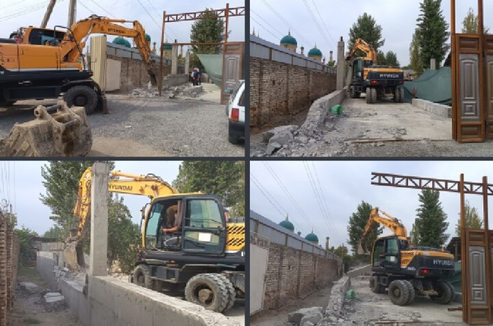 Сотрудники БПИ снесли незаконную постройку жителя Андижанской области